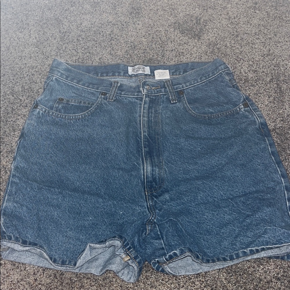 Sostanza Dark Blue Jean Shorts for Women